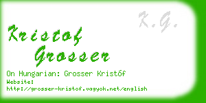kristof grosser business card